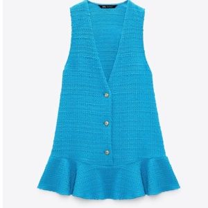 Zara pinafore tweed dress